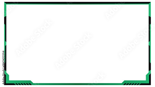 Stream overlay webcam border panel template
