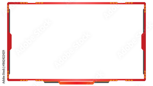 Stream overlay webcam border panel template
