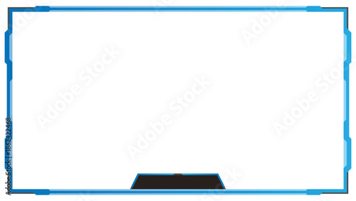 Stream overlay webcam border panel template
