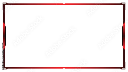 Stream overlay webcam border panel template