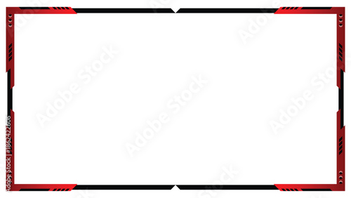 Stream overlay webcam border panel template