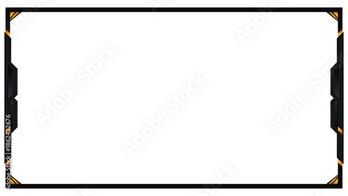 Stream overlay webcam border panel template