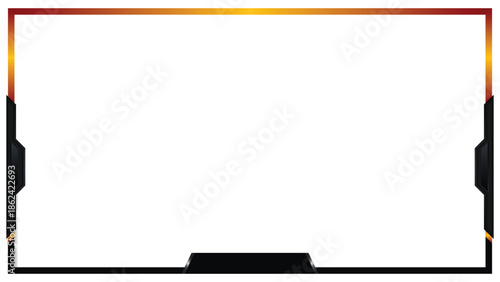 Stream overlay webcam border panel template