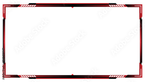 Stream overlay webcam border panel template