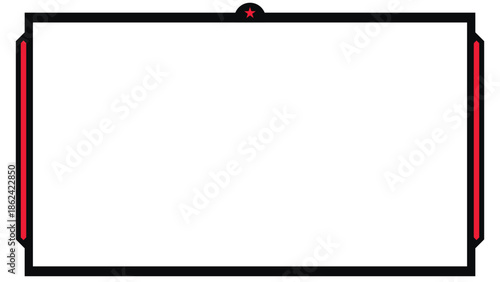 Stream overlay webcam border panel template