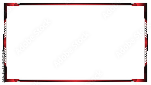 Stream overlay webcam border panel template