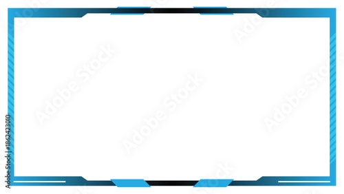 Stream overlay webcam border panel template