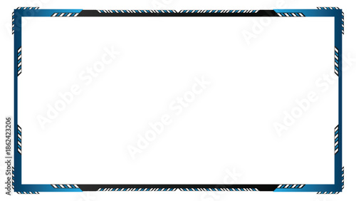 Stream overlay webcam border panel template