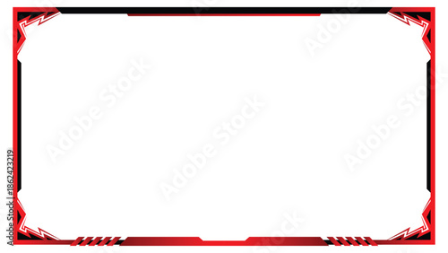 Stream overlay webcam border panel template