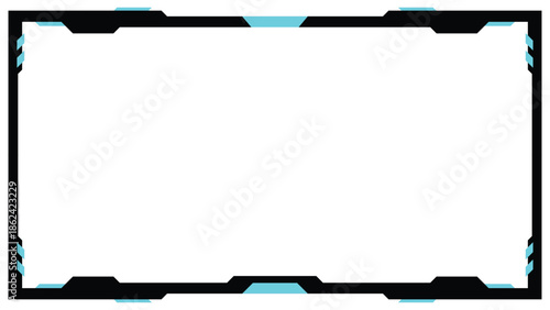 Stream overlay webcam border panel template