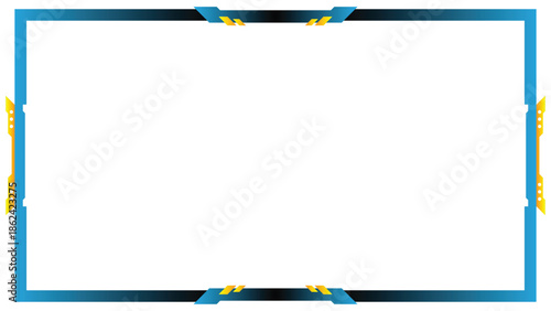 Stream overlay webcam border panel template