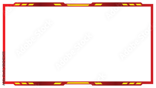 Stream overlay webcam border panel template