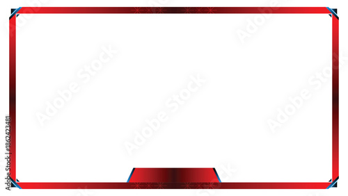 Stream overlay webcam border panel template