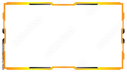 Stream overlay webcam border panel template
