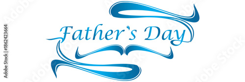 Illustrated text with inscription for Father's Day