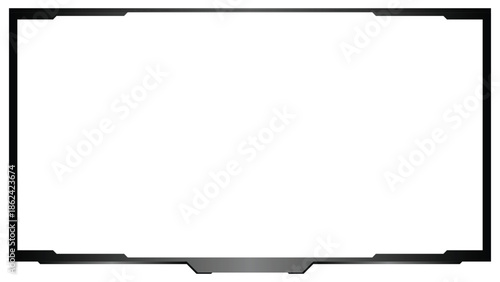 Stream overlay webcam border panel template