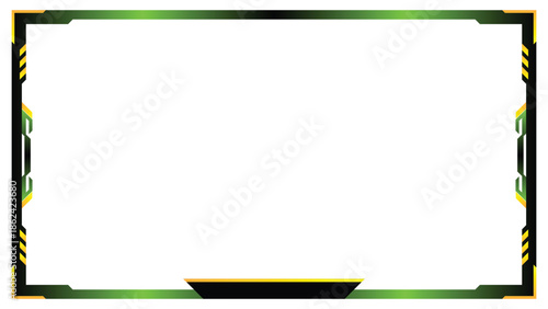 Stream overlay webcam border panel template