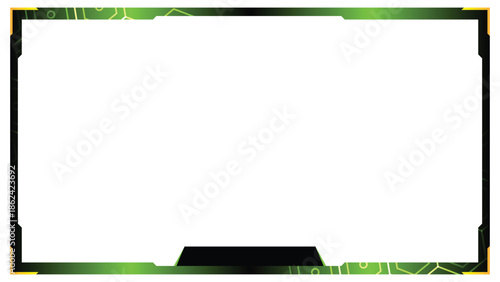 Stream overlay webcam border panel template