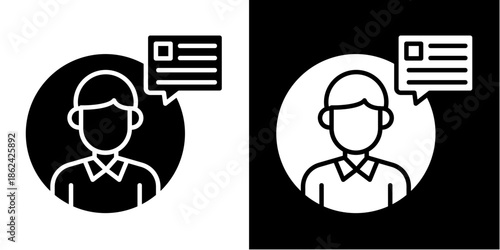 User  Icon Set White Style Collection