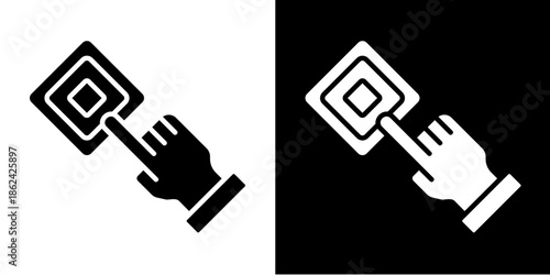 Start Button  Icon Set White Style Collection