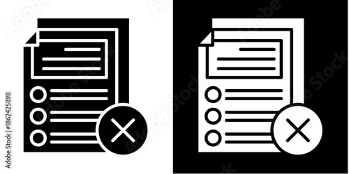 Cancel  Icon Set White Style Collection