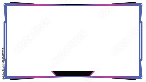 Stream overlay webcam border panel template