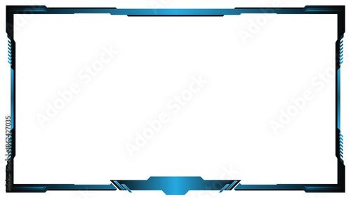 Stream overlay webcam border panel template