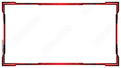 Stream overlay webcam border panel template