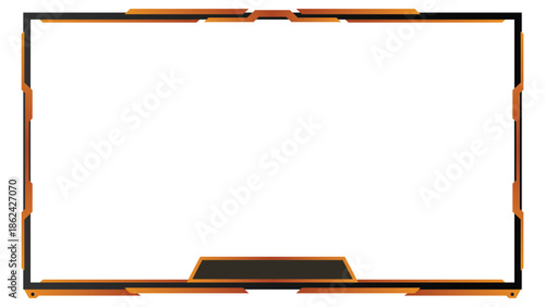 Stream overlay webcam border panel template