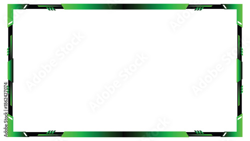 Stream overlay webcam border panel template