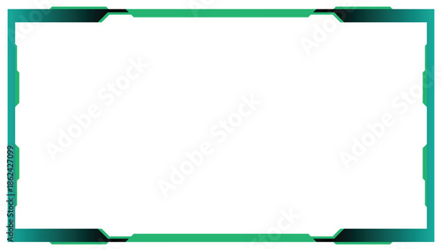 Stream overlay webcam border panel template