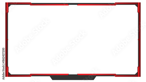 Stream overlay webcam border panel template