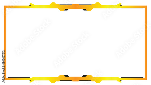 Stream overlay webcam border panel template