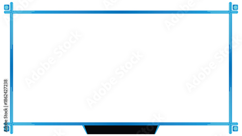 Stream overlay webcam border panel template