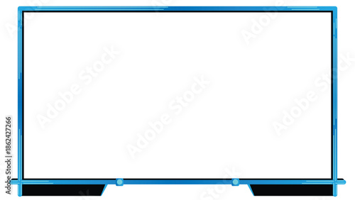 Stream overlay webcam border panel template