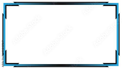 Stream overlay webcam border panel template
