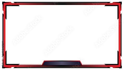 Stream overlay webcam border panel template