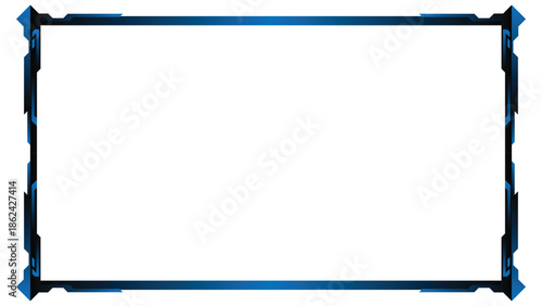 Stream overlay webcam border panel template