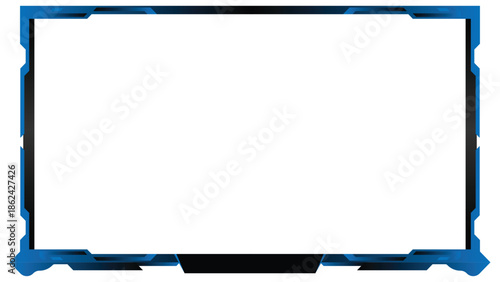 Stream overlay webcam border panel template