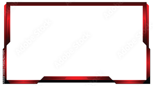 Stream overlay webcam border panel template