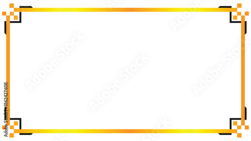 Stream overlay webcam border panel template