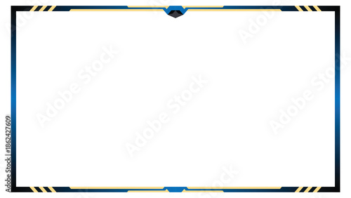 Stream overlay webcam border panel template