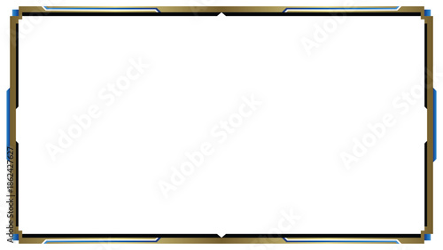 Stream overlay webcam border panel template