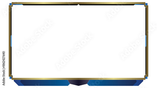 Stream overlay webcam border panel template