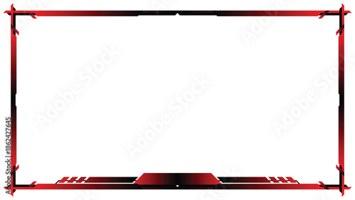 Stream overlay webcam border panel template