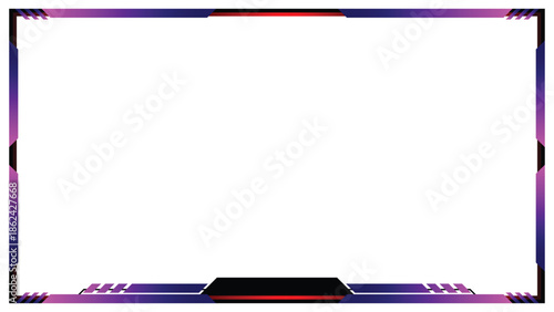Stream overlay webcam border panel template