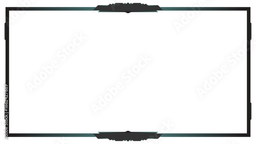 Stream overlay webcam border panel template