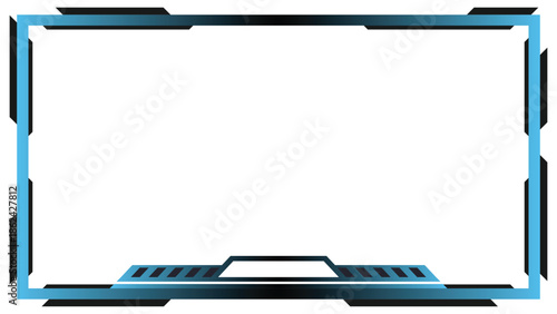 Stream overlay webcam border panel template