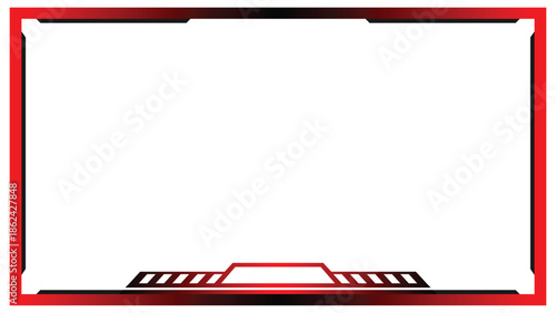 Stream overlay webcam border panel template