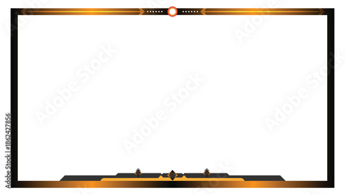 Stream overlay webcam border panel template